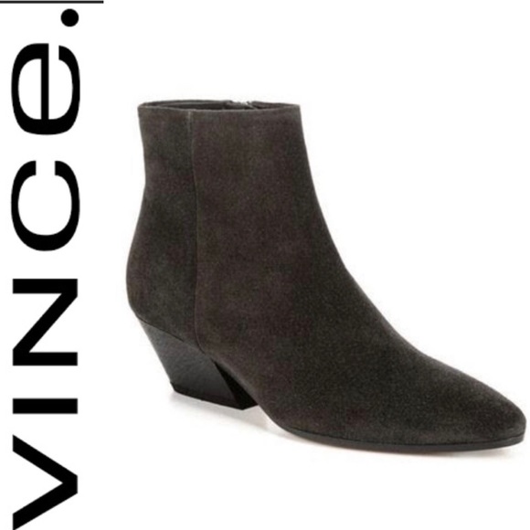 Vince Shoes - Women's Vince Vaughn Suede Bootie In Pewter Boots